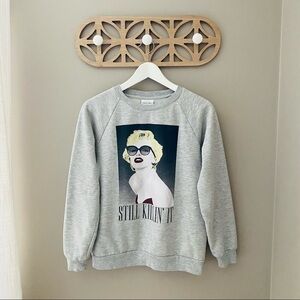Freeze 24-7 Marilyn Monroe 'Still Killin' It' Pullover Sweatshirt Gray S…
